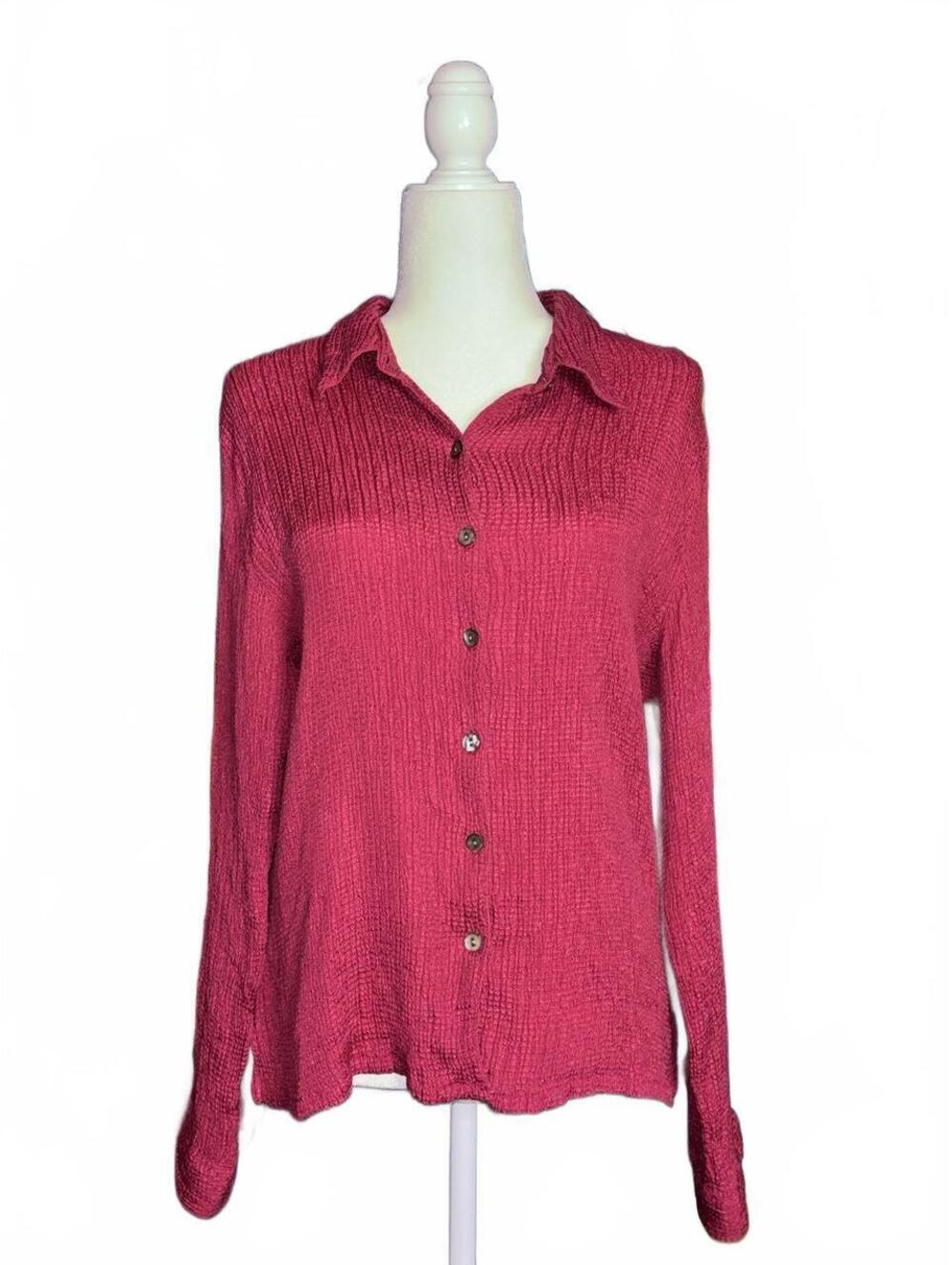Vintage 1990s Silk button up Chico’s blouse
